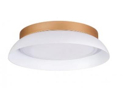 Auster White & Gold Wide Trim to Suit 18w LED Ceiling Oyster